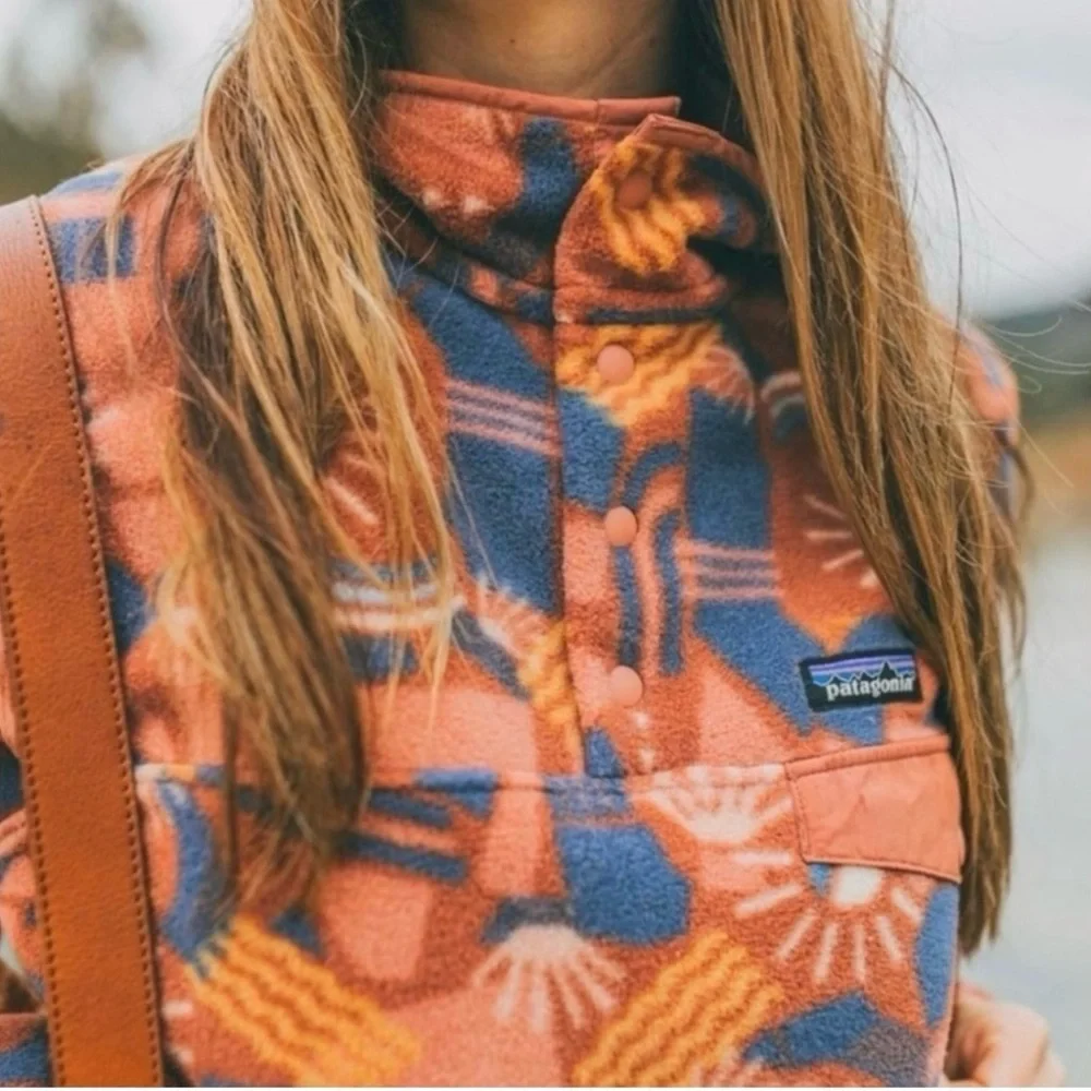 NWOT RARE Patagonia Synchilla Snap T Canyon Block Big Sisu Fleece Pullover Sz Xs - Picture 4 of 11